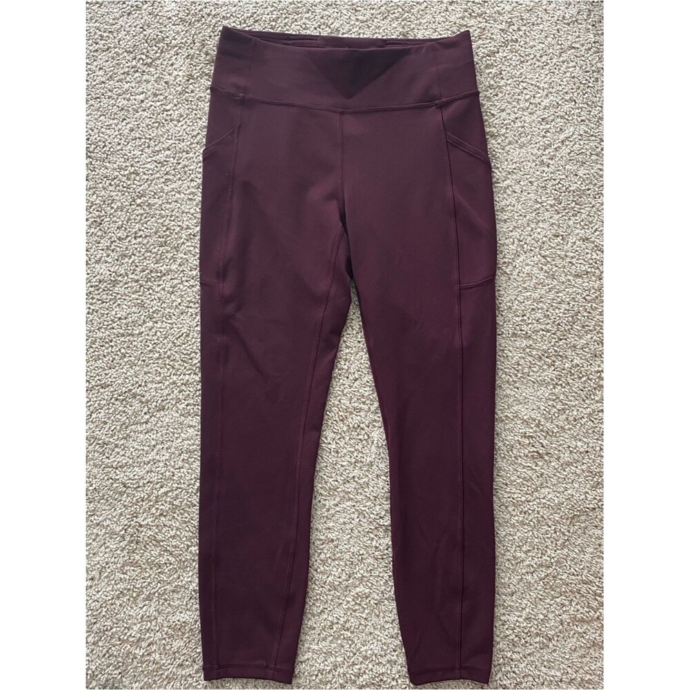 Lululemon Invigorate High-Rise Tight Workout Leggings 8 Medium Maroon Burgundy - Picture 5 of 9